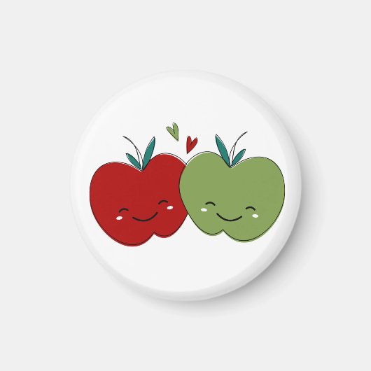 Cute Apple Magneet (Voorkant)