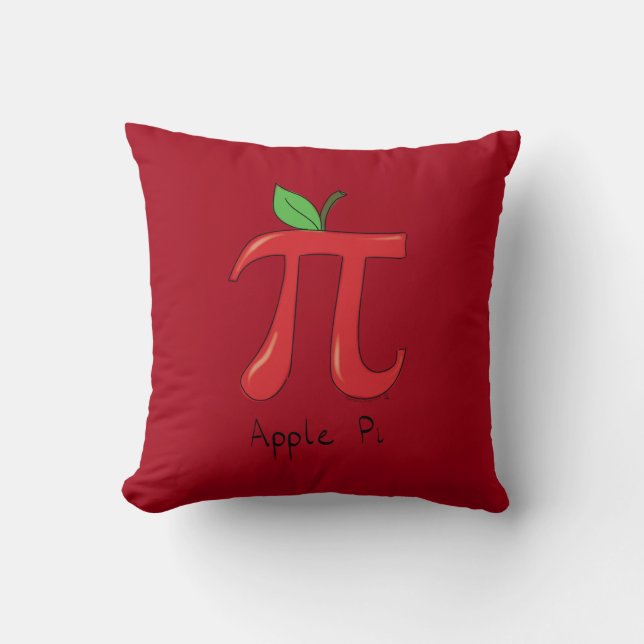 Cute Apple Pi Symbol Wiskunde Leraar Kussen (Voorkant)