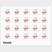 Cute Apple Quote Square Sticker (Vel)