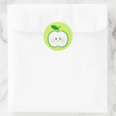Cute Apple Ronde Sticker (Tas)