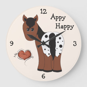 Cute Appy Happy Blanket Appaloosa Horse Grote Klok