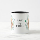 Cute Apricot Poodé Wreath Coffee Mug (Centre)