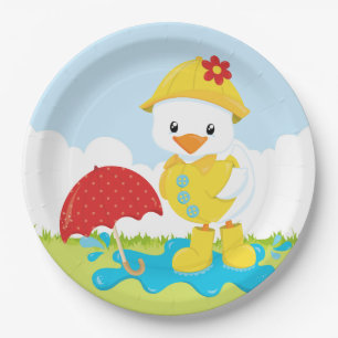 Cute April douches Papieren Bordje