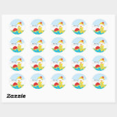Cute April Showers Ronde Sticker (Vel)