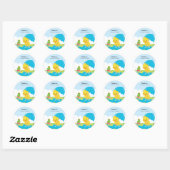 Cute April Showers Ronde Sticker (Vel)