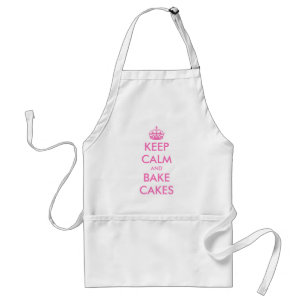 Cute apron voor vrouwen Kalm houden en bakkoeken Standaard Schort