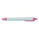 Cute Aqua Blue Gingham Pset Pattern Zwarte Inkt Pen (Bodem)