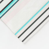 Cute aqua gray strepen fleece deken (Hoek)