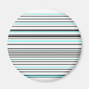 Cute aqua gray strepen magneet