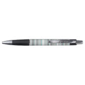 Cute aqua gray strepen pen (Achterkant)