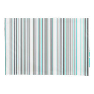 Cute aqua gray stripes kussensloop