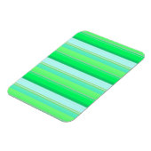 Cute aqua groene strepen magneet (Linkerzijde)