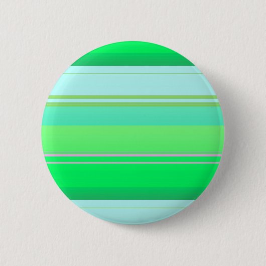 Cute aqua groene strepen ronde button 5,7 cm (Voorkant)
