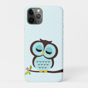 Cute Aqua Owl iPhone 11 Pro Hoesje