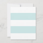 Cute Aqua Stripes Stations Modernes Cartes (Dos)