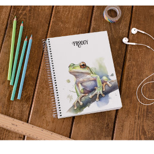 Cute Aquarelle Arbre Frog, personnalisé