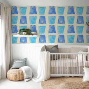 Cute aquarelle bleu bébé garçon bébé papier peint