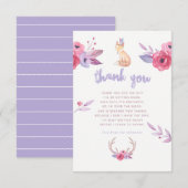 Cute aquarelle Boho Tribal Baby shower Merci (Devant / Derrière)