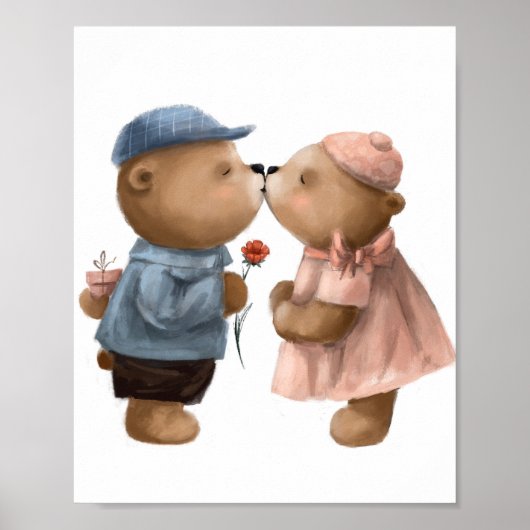 Cute Aquarelle Bours Bissing | Impression murale d (Devant)