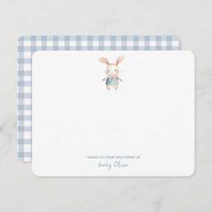 Cute Aquarelle Bunny Gingham Flat Merci