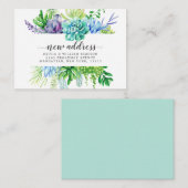 Cute aquarelle Cactus Moving Faire-part (Devant / Derrière)