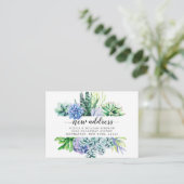 Cute aquarelle Cactus Moving Faire-part (Debout devant)