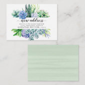 Cute aquarelle Cactus Moving Faire-part (Devant / Derrière)