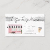 Cute Aquarelle Café Boutique Acheter Carte de fidé (Devant)