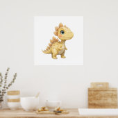 Cute Aquarelle Dinosaur Nursery Poster Salle Bébé (Cuisine)
