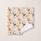 Cute Aquarelle Halloween Witch's Casquette Ghost É (Gant de toilette)