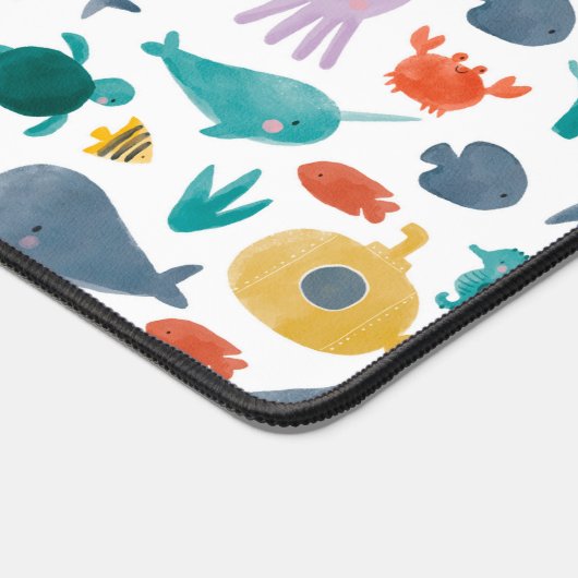 Cute Aquarelle Océan Animaux Motif (Coin)