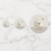 Cute Aquarelle Oie Baby shower table Confetti (Devant)