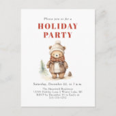 Cute Aquarelle Ours Fête Invitation (Devant)