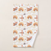 Cute aquarelle Rainbow Motif d'avion (Serviette à main)