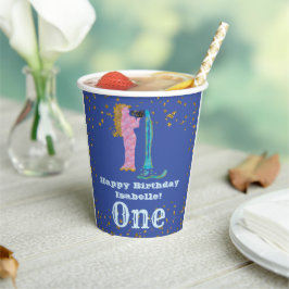 Cute Aquarius First Birthday & Gold Confetti Papieren Bekers