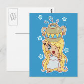 Cute Aquarius Girl Briefkaart (Voorkant / Achterkant)