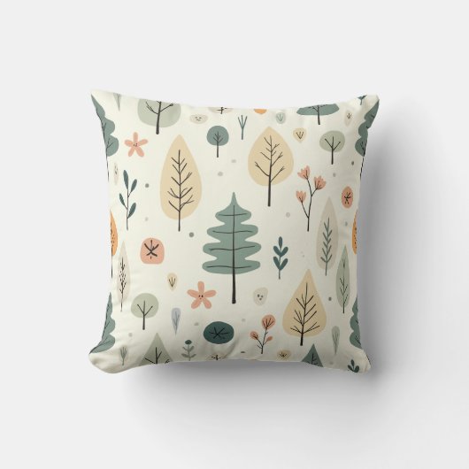 Cute arbre coussin motif, coussin (Recto)