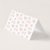 Cute arc rose bébé fille douche merci cartes (Back)