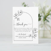 Cute Arch Text Script Funeral Bedankt (Staand voorkant)