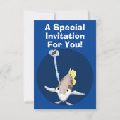 Cute Archerfish cartoon illustration Kaart (Achterkant)