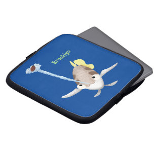 Cute Archerfish cartoon illustration Laptop Sleeve