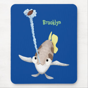 Cute Archerfish cartoon illustration Muismat