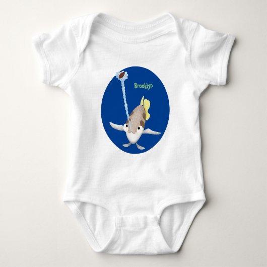 Cute Archerfish cartoon illustration Romper (Voorkant)