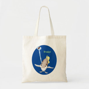 Cute Archerfish cartoon illustration Tote Bag