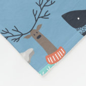 Cute Arcmals Animals Naadloos Patroon Fleece Deken (Hoek)