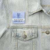 Cute Arctic Fox op Snowy Winter Background Naamplaatje (In situ)