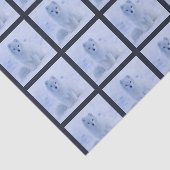 Cute Arctic Fox op Snowy Winter Background Tissuepapier (Detail)
