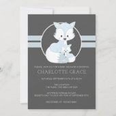 Cute Arctic Fox Personalized Baby shower Kaart (Voorkant)