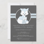 Cute Arctic Fox Personalized Baby shower Kaart (Voorkant)