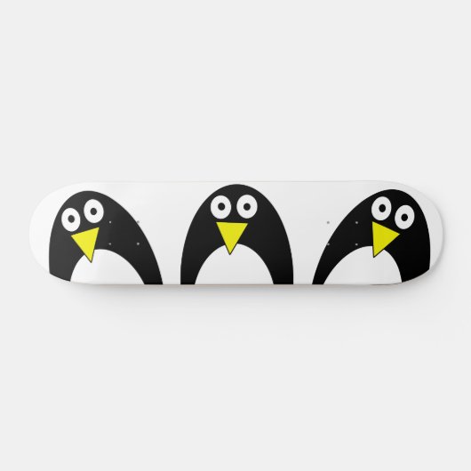 Cute arctische pinguïn tekening skateboard (Horizontaal)
